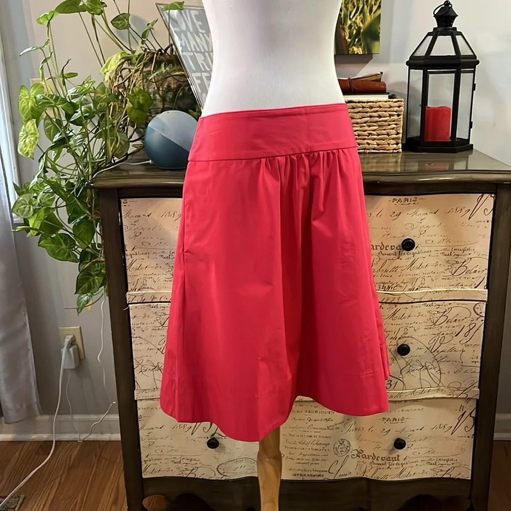 J. CREW A-LINE SKIRT WITH POCKETS PINK SIZE 4